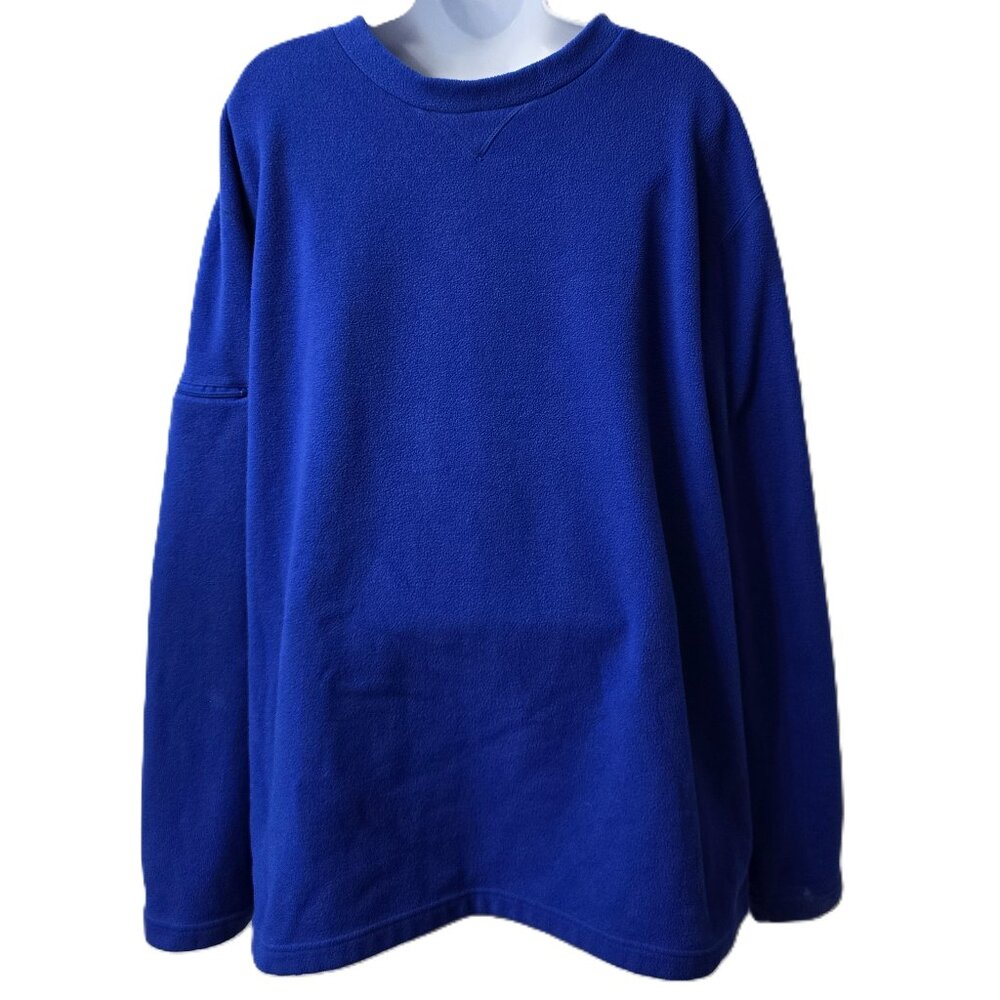 Vintage Nike ACG Fleece Sweatshirt XXL Top Therma Fit Blue Crewneck POCKET 90s